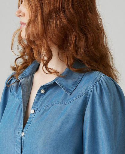 Journey Western Shirt - Med Indigo