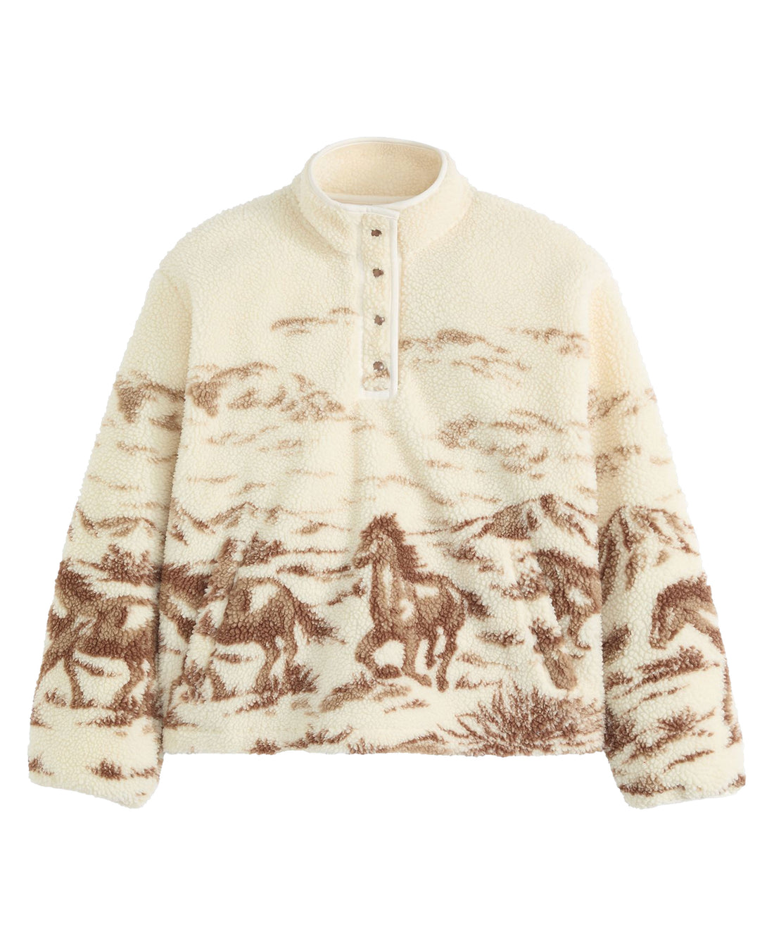 Kasey Sherpa Pullover Fleece - Neutral