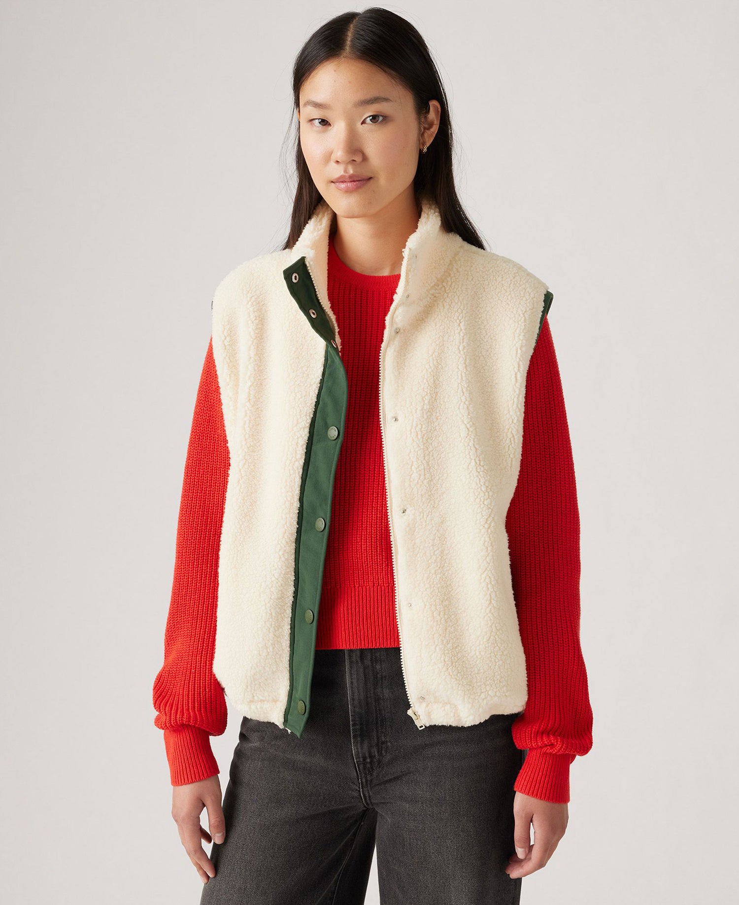 Ramsey Sherpa Vest - White Swan