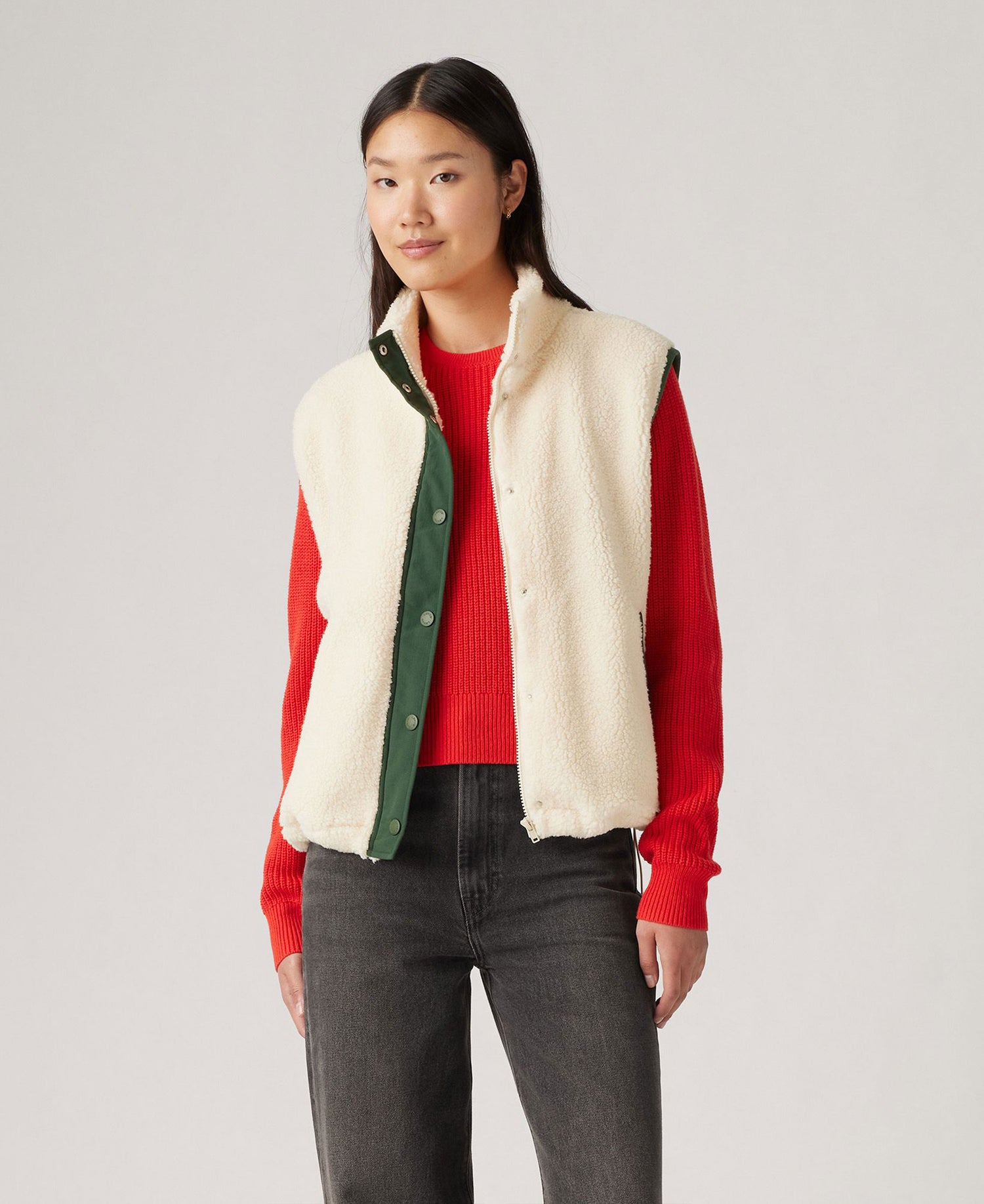 Ramsey Sherpa Vest - White Swan