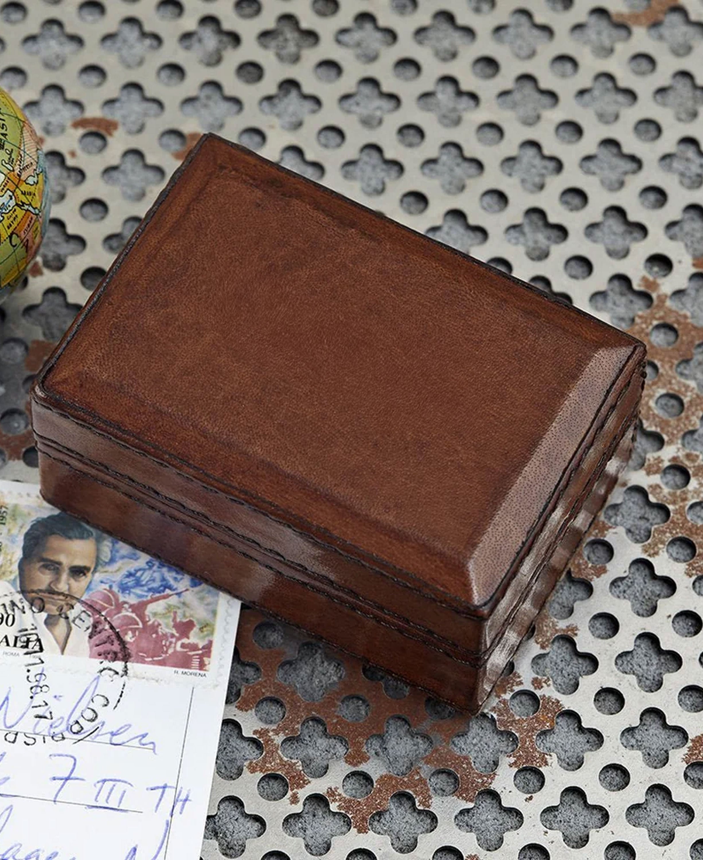 Small Travel Cufflink Box - Tan