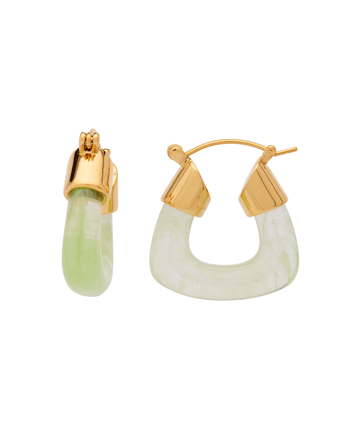 Apple Green Resin Earrings - Apple Green Resin