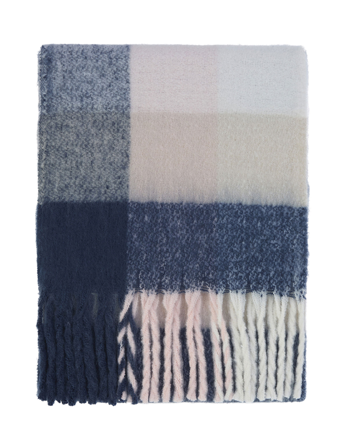 Marie Scarf - Navy/Blush Pink