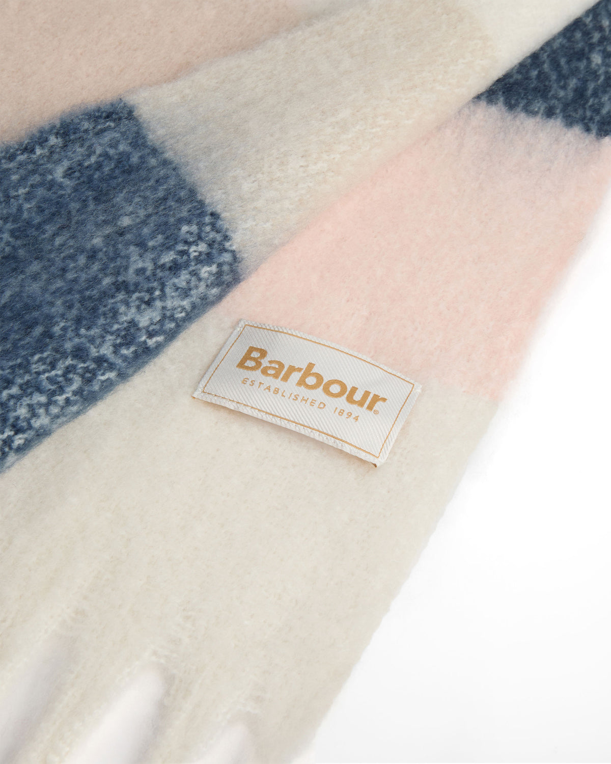 Marie Scarf - Navy/Blush Pink