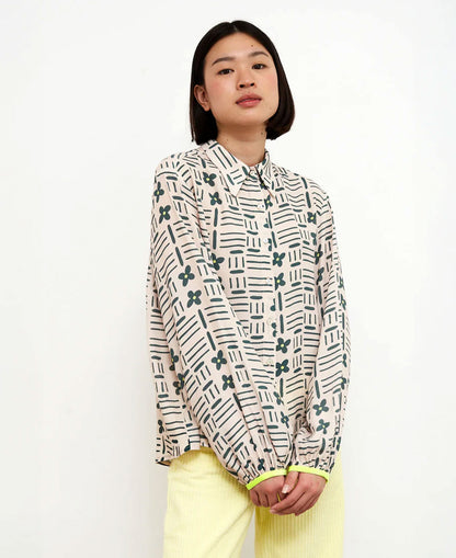 Magia Print Shirt - Beige Khaki
