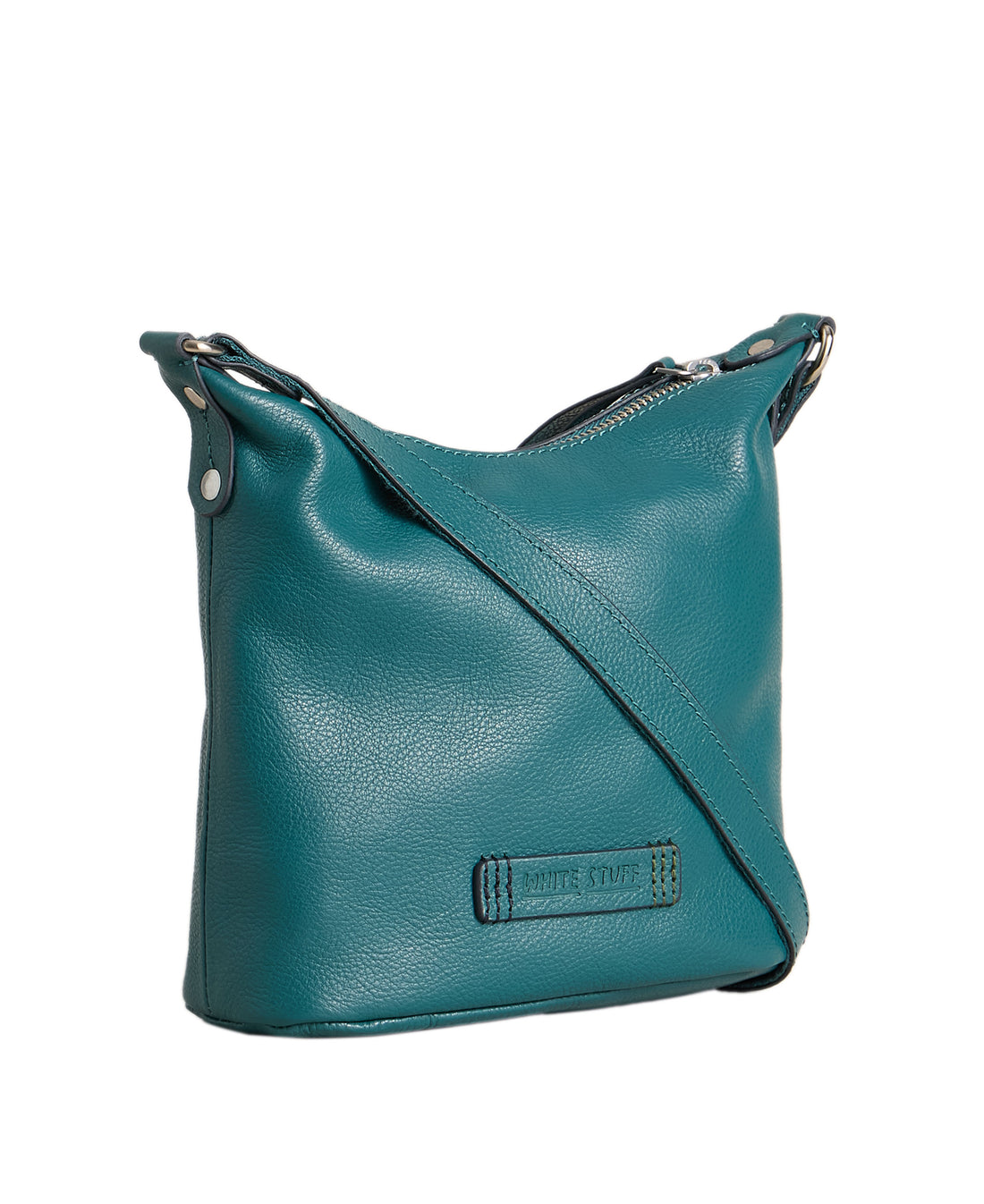 Mini Fern Leather Crossbody Bag - Mid Teal