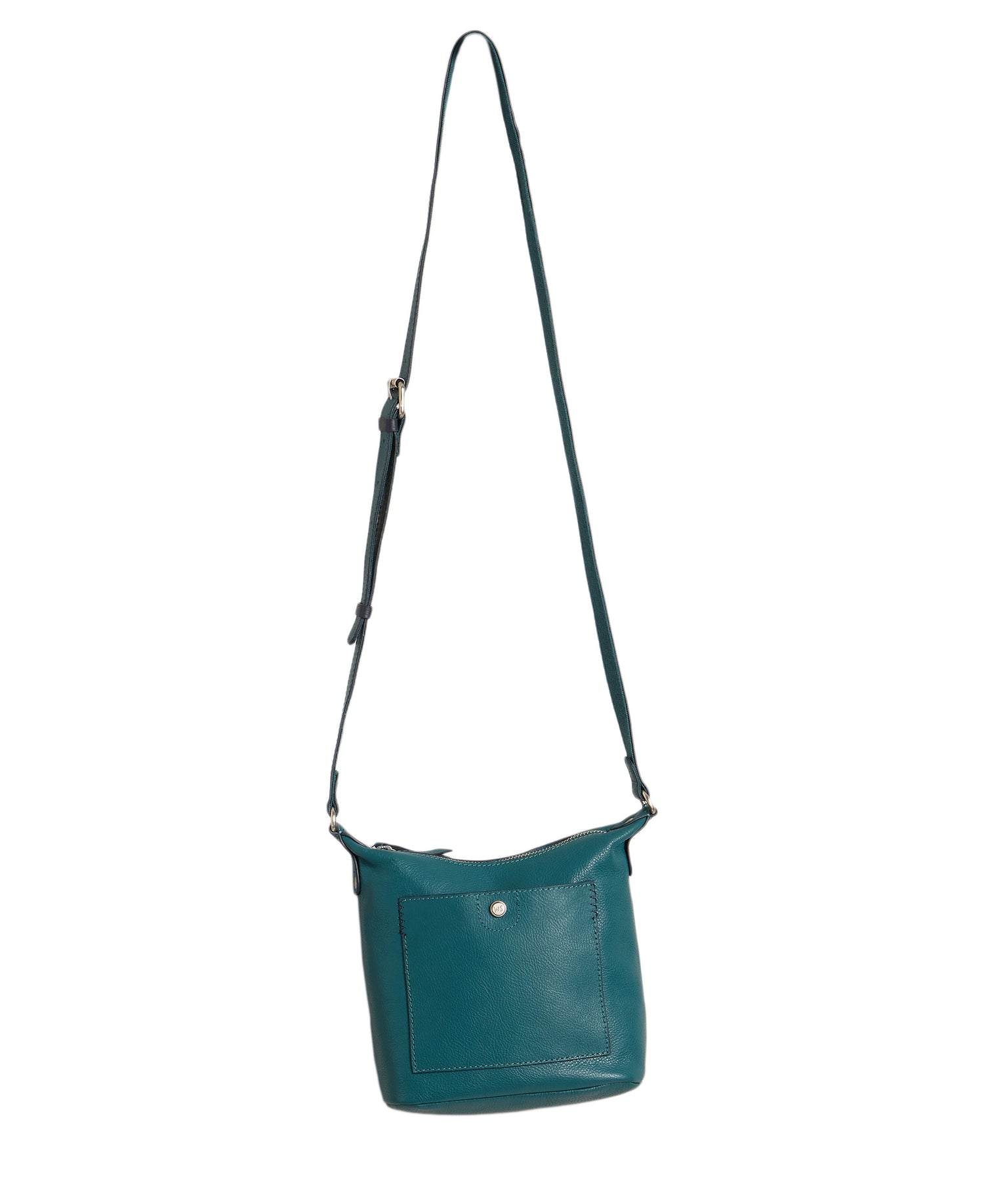 Mini Fern Leather Crossbody Bag - Mid Teal