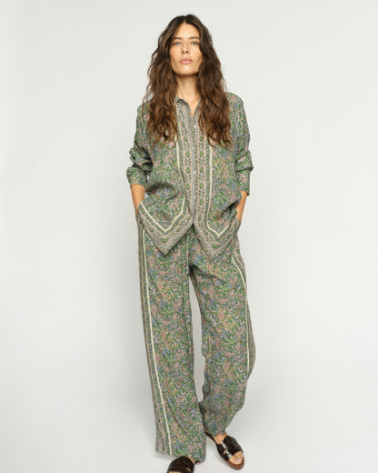 Bala Flowish Orchid Pant - Turf Green