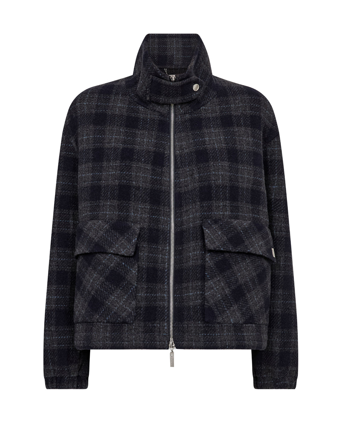Camille Check Jacket - Salute Navy