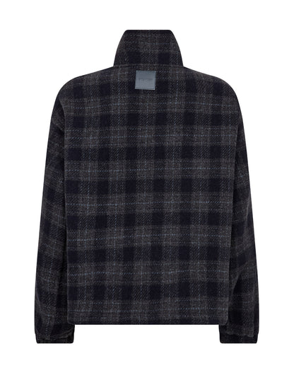 Camille Check Jacket - Salute Navy