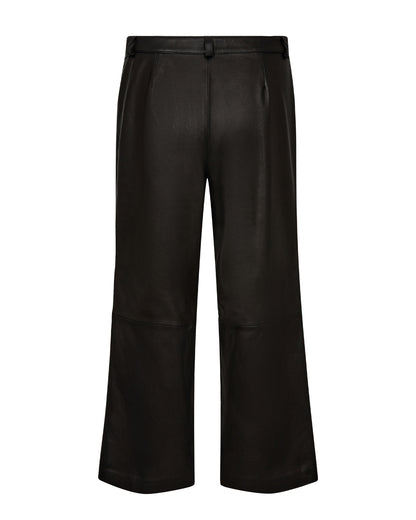 Como Leather Pant Cropped - Black