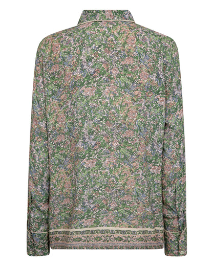 Kana Flowish Orchid Shirt - Turf Green