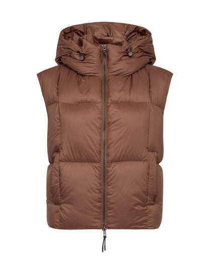 Kiara Tally Down Vest - Downtown Brown