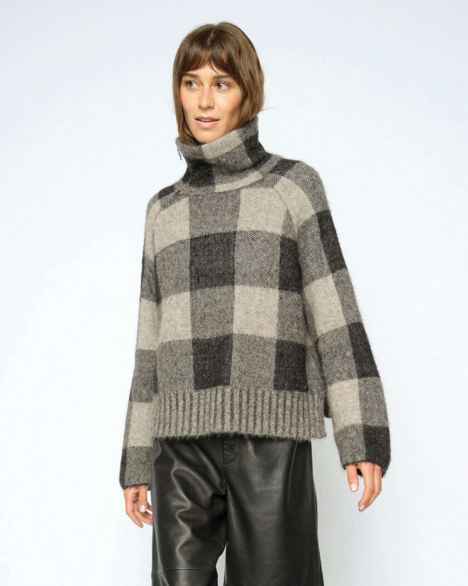 Maija Check Knit - Black