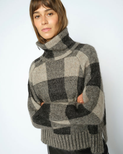 Maija Check Knit - Black