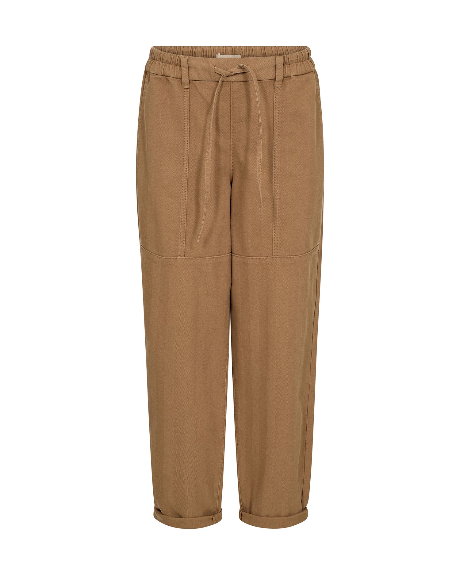 Maison Herringbone Pant - Dark Camel