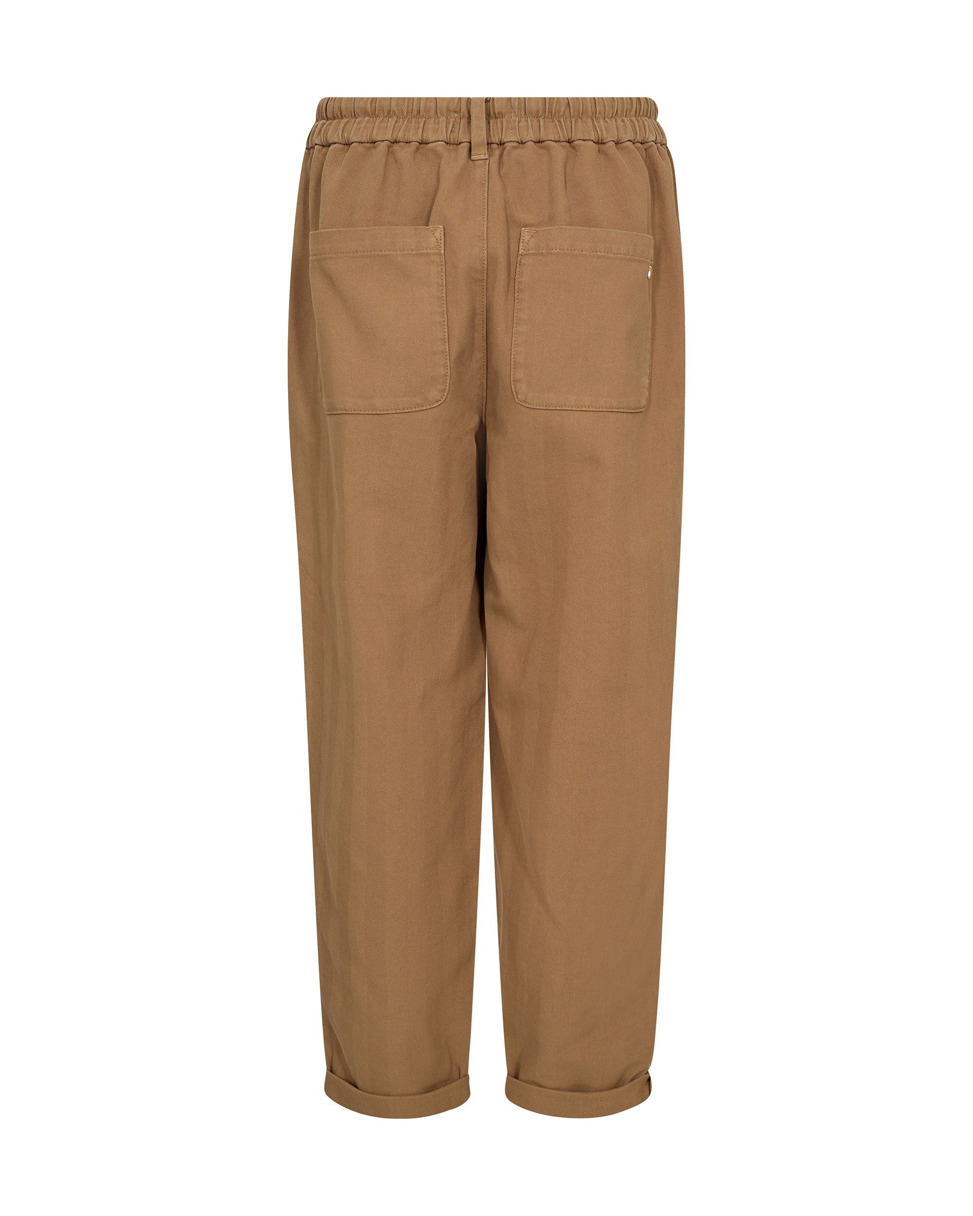 Maison Herringbone Pant - Dark Camel