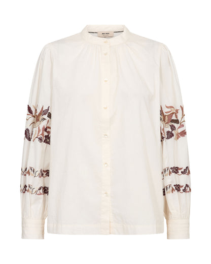Notto Embroidered Shirt - Ecru