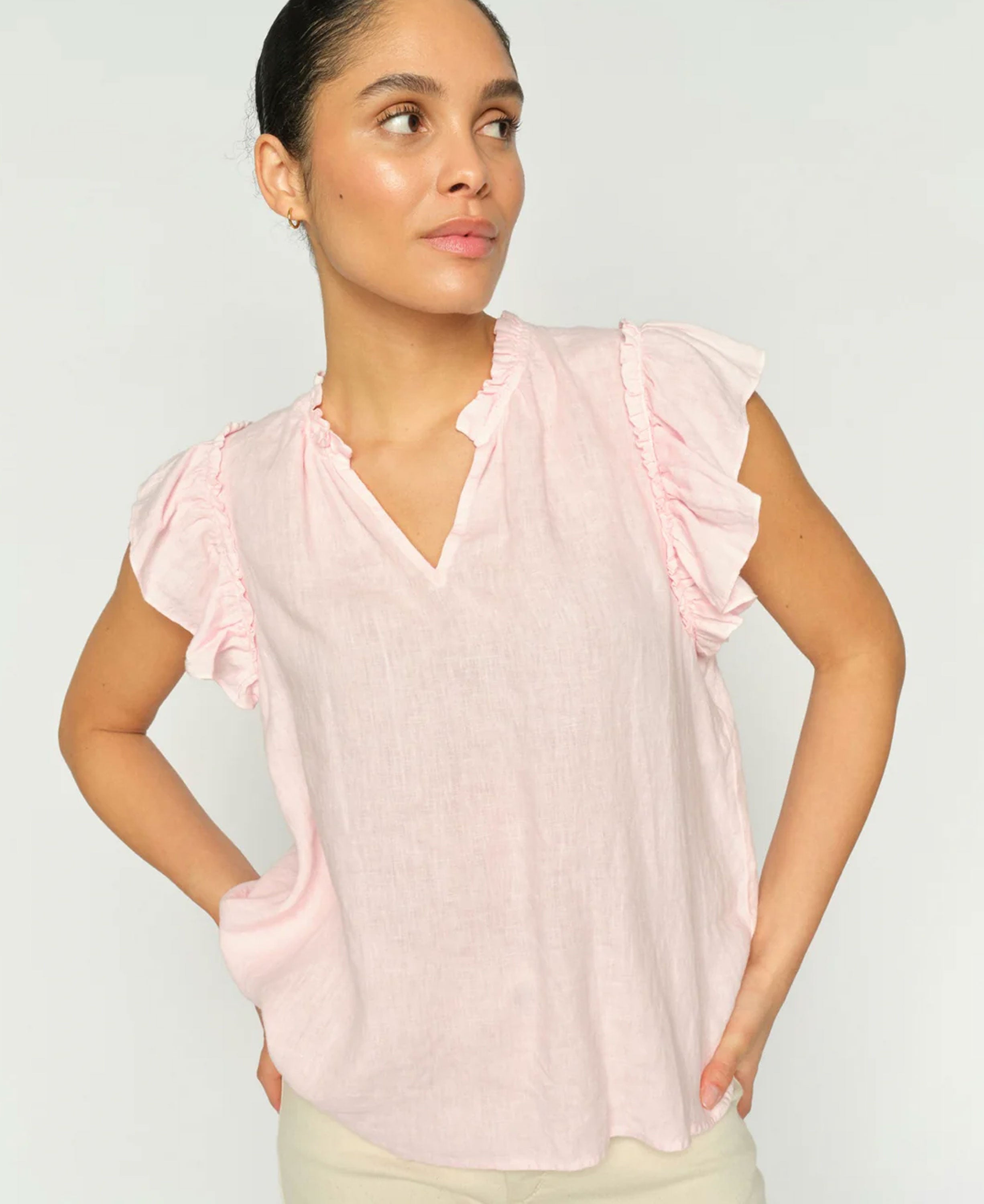 Tea Linen Blouse - Ballet Slipper