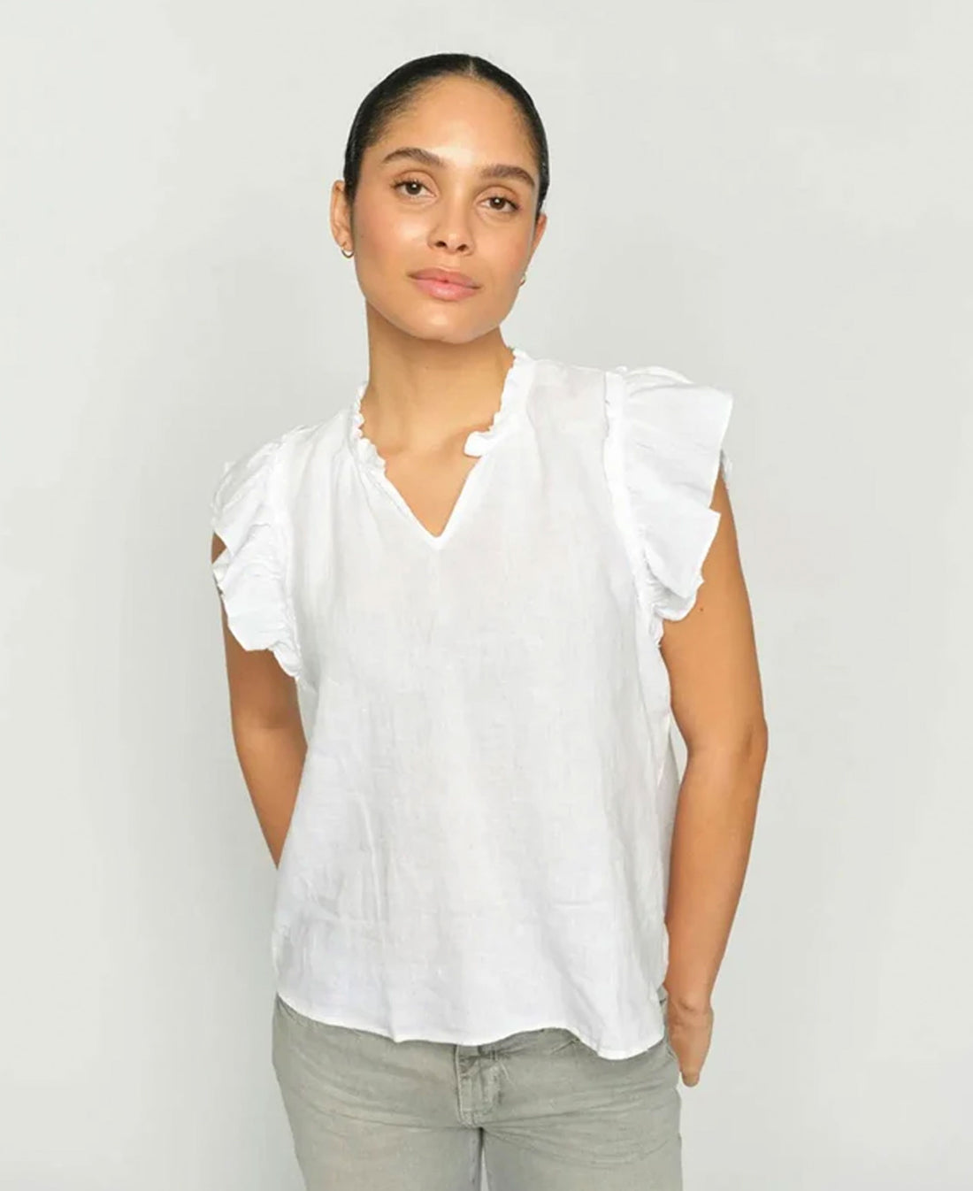 Tea Linen Blouse - White