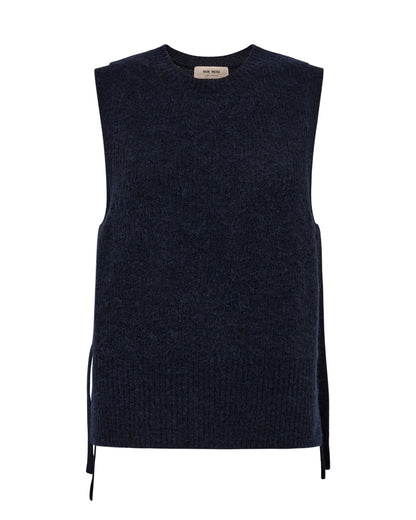 Thora Tie Knit Vest - Salute Navy