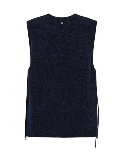Thora Tie Knit Vest - Salute Navy