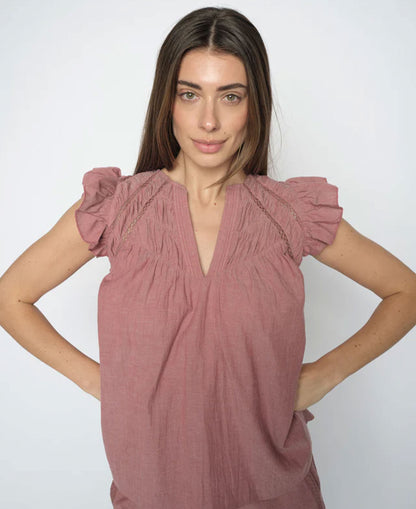 Woda Izha Blouse - Cowhide