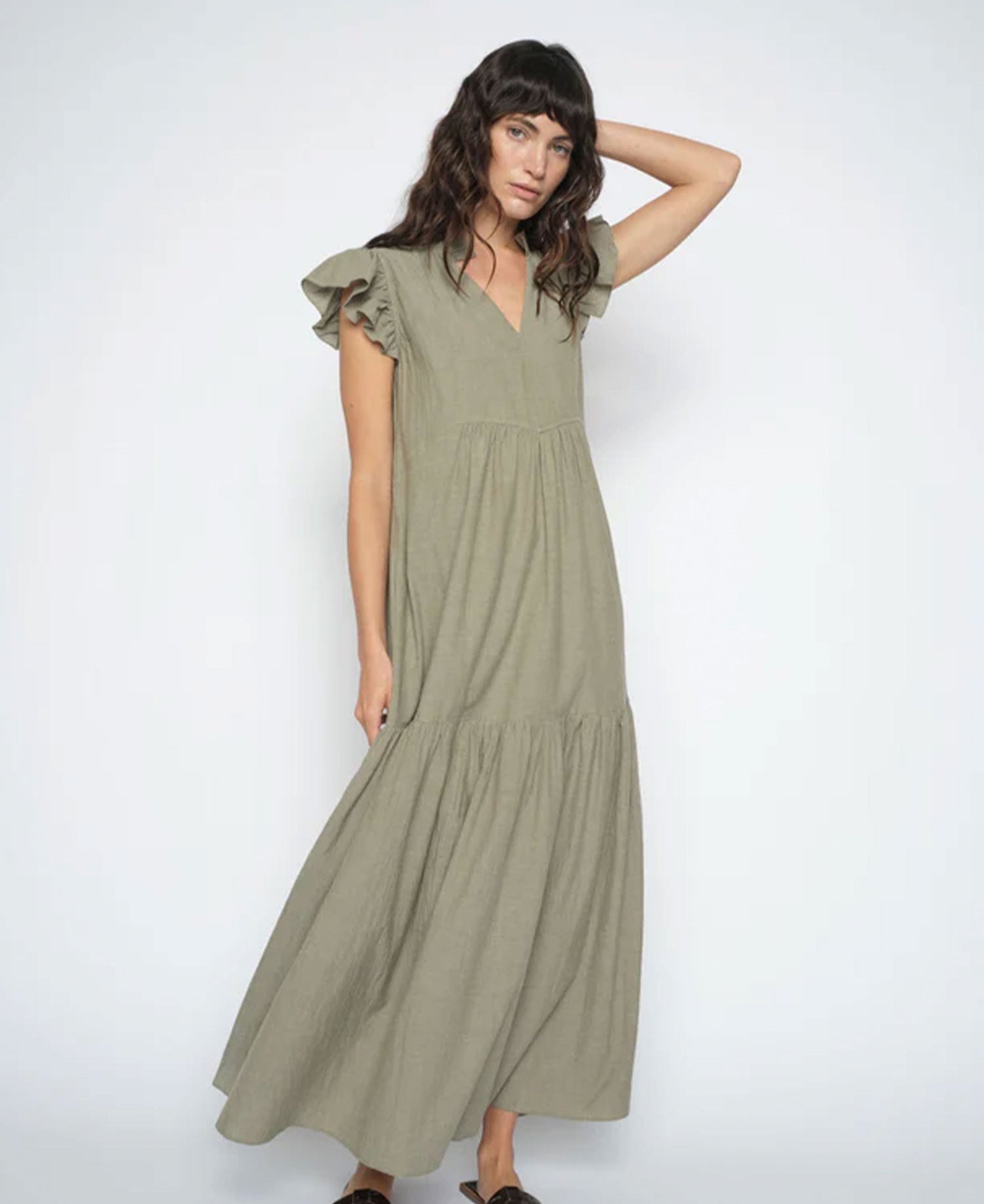 Waldy Izha Dress - Burnt Olive