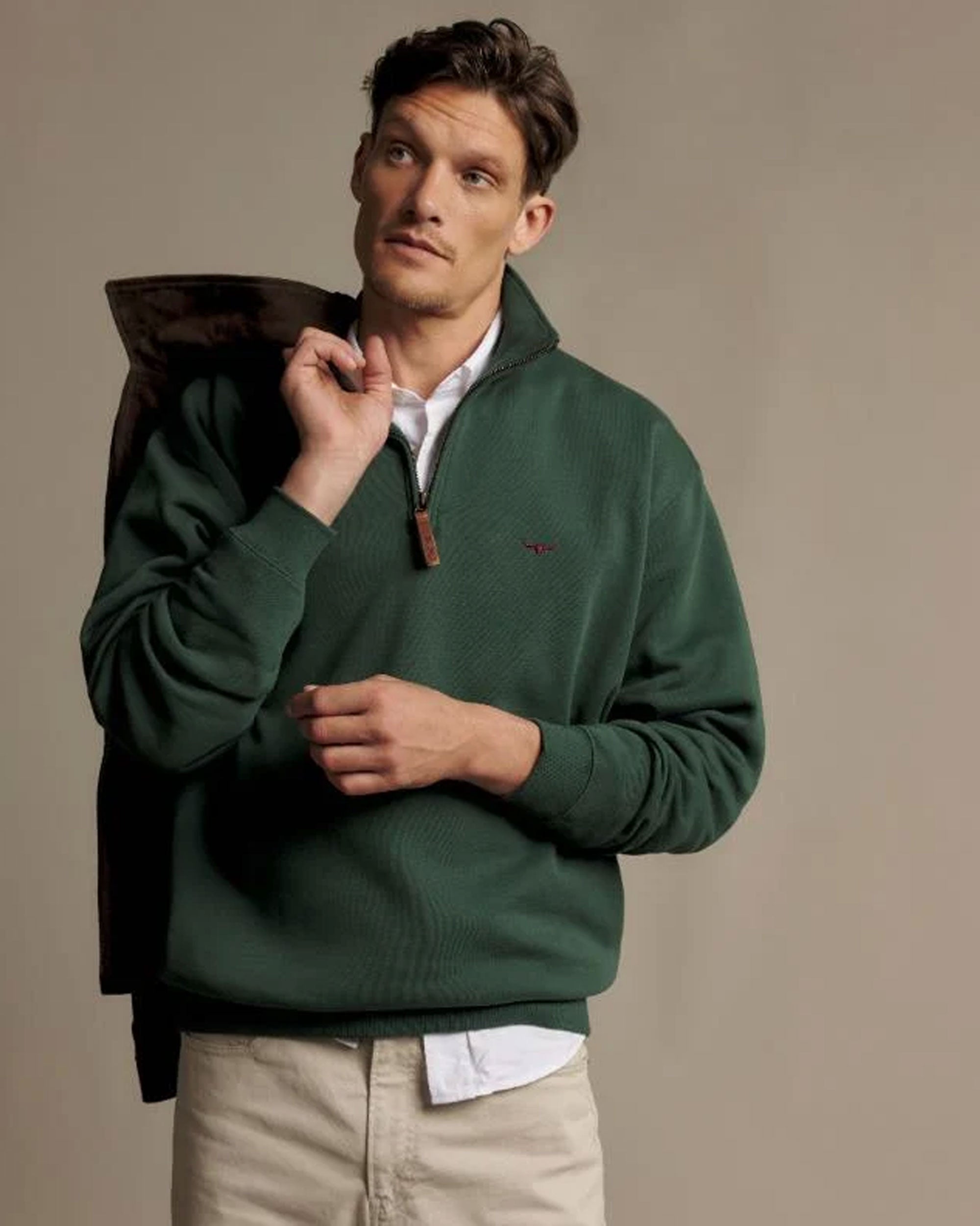 Mulyungarie 1/4 Zip Sweatshirt - Pine