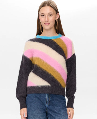Nusuri Multi Stripe Pullover - Obsidian