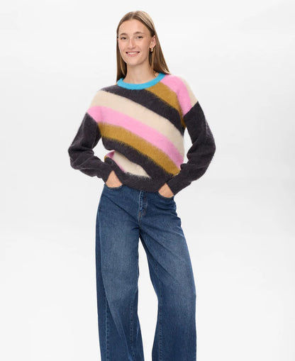 Nusuri Multi Stripe Pullover - Obsidian