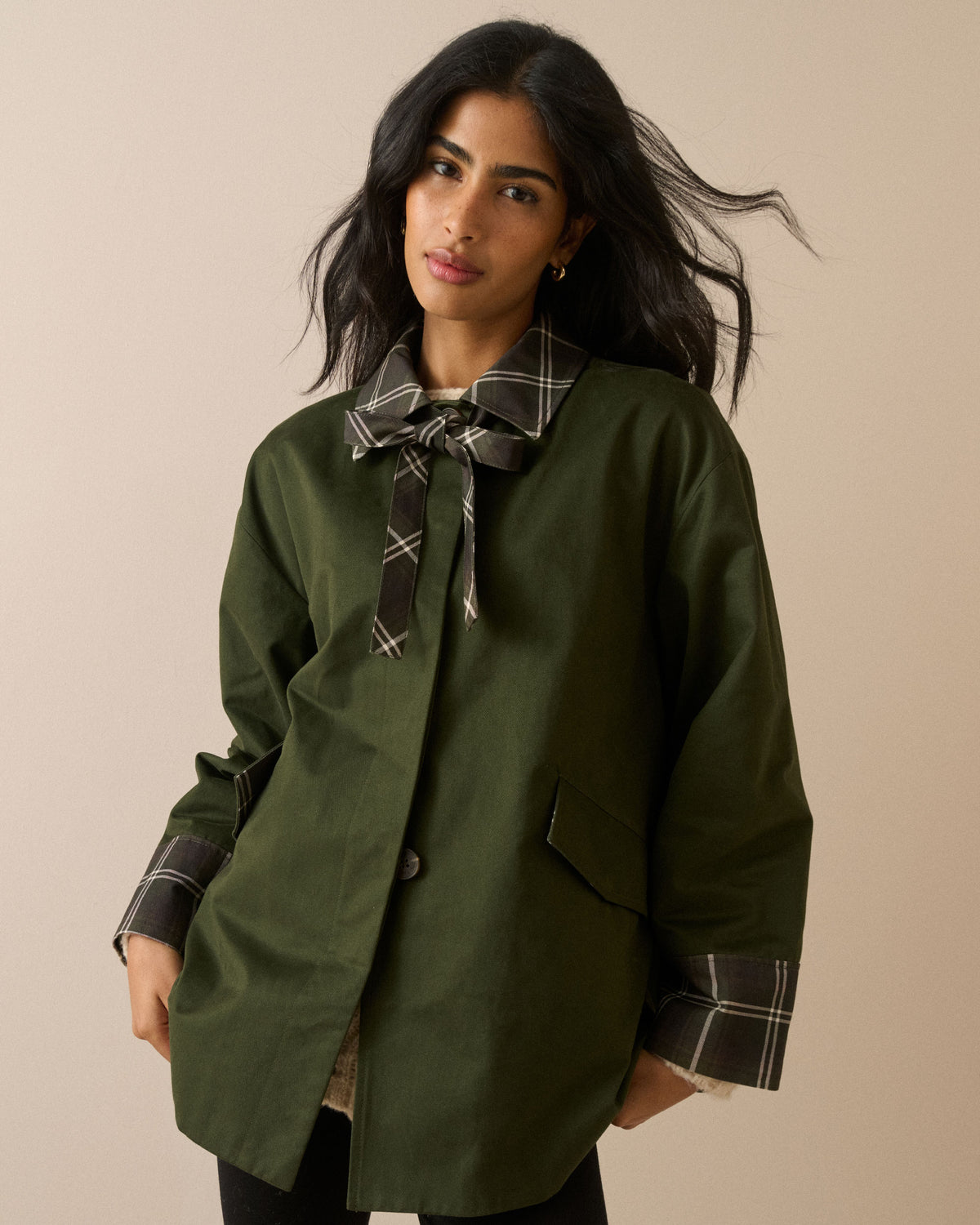 Fion Tartan Jacket - Green