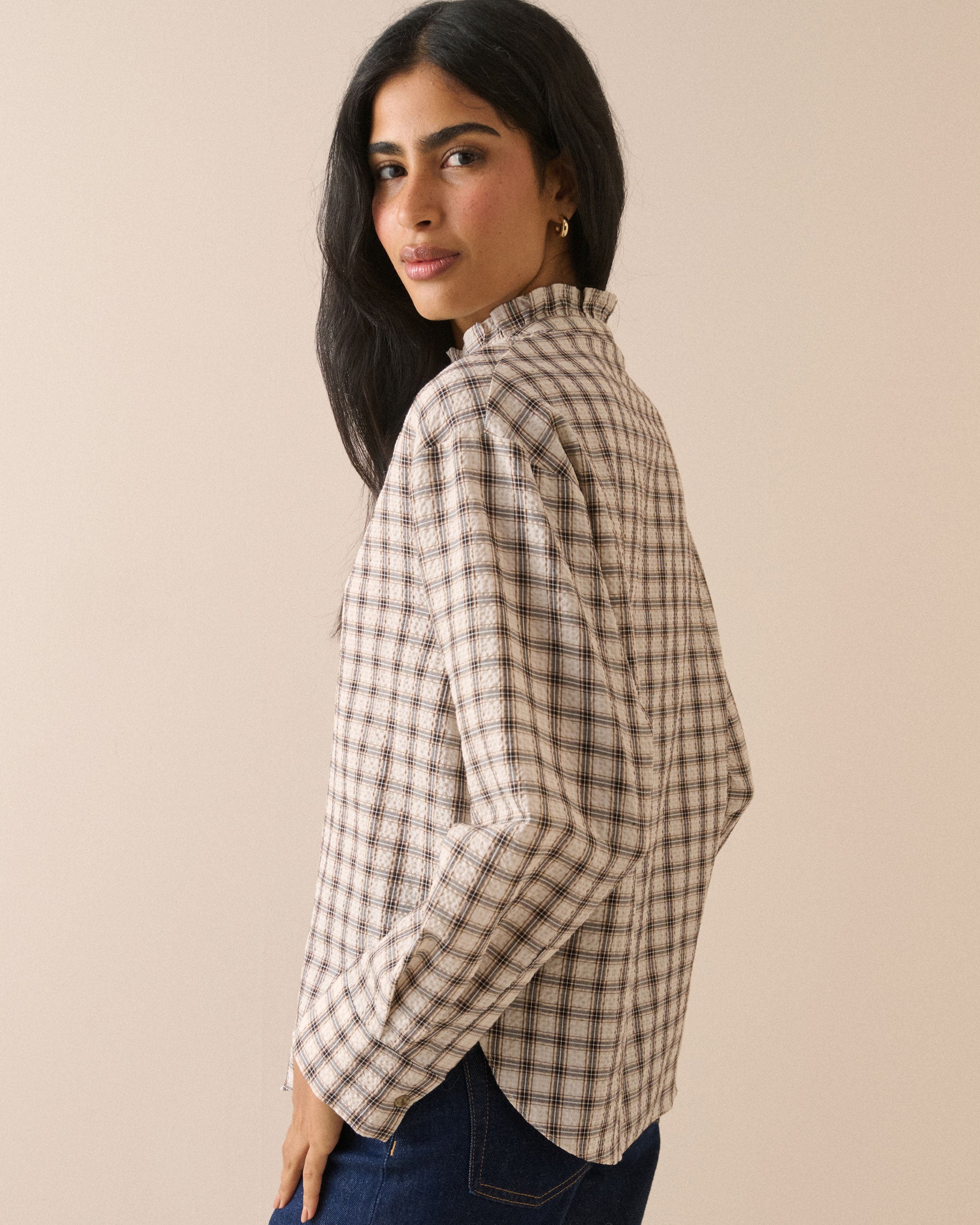 Freya Frill Neck Blouse - Multi