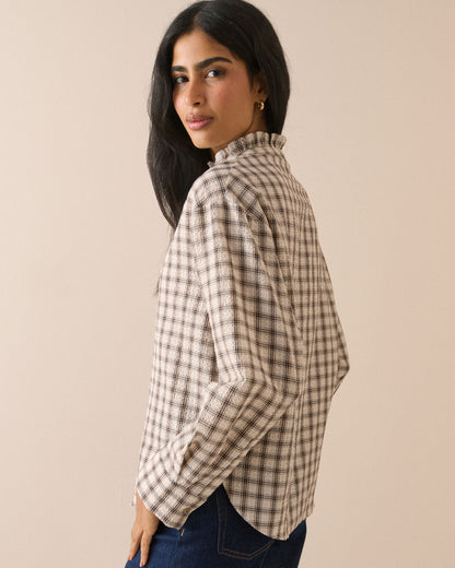Freya Frill Neck Blouse - Multi