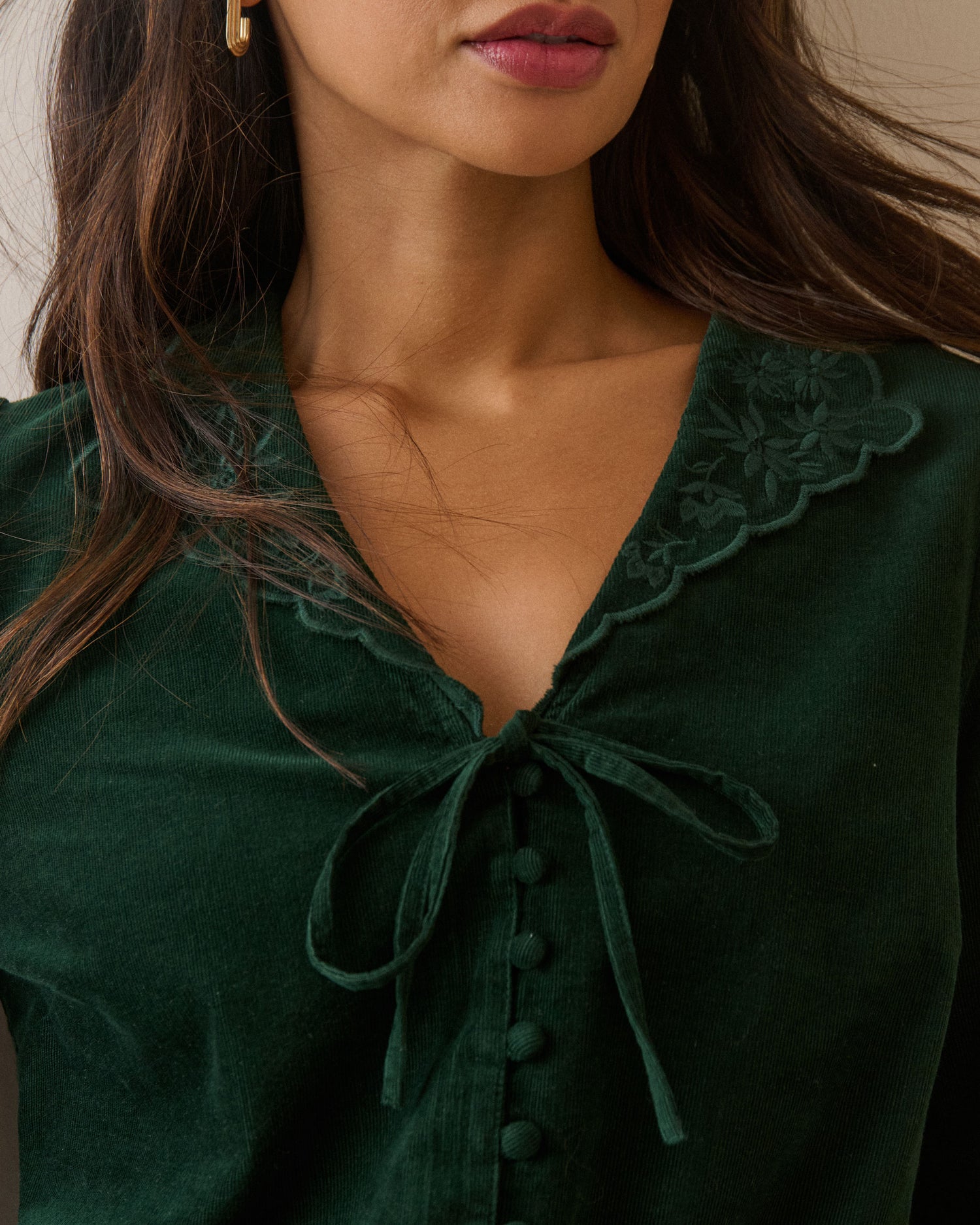 Isla Blouse Cord - Green