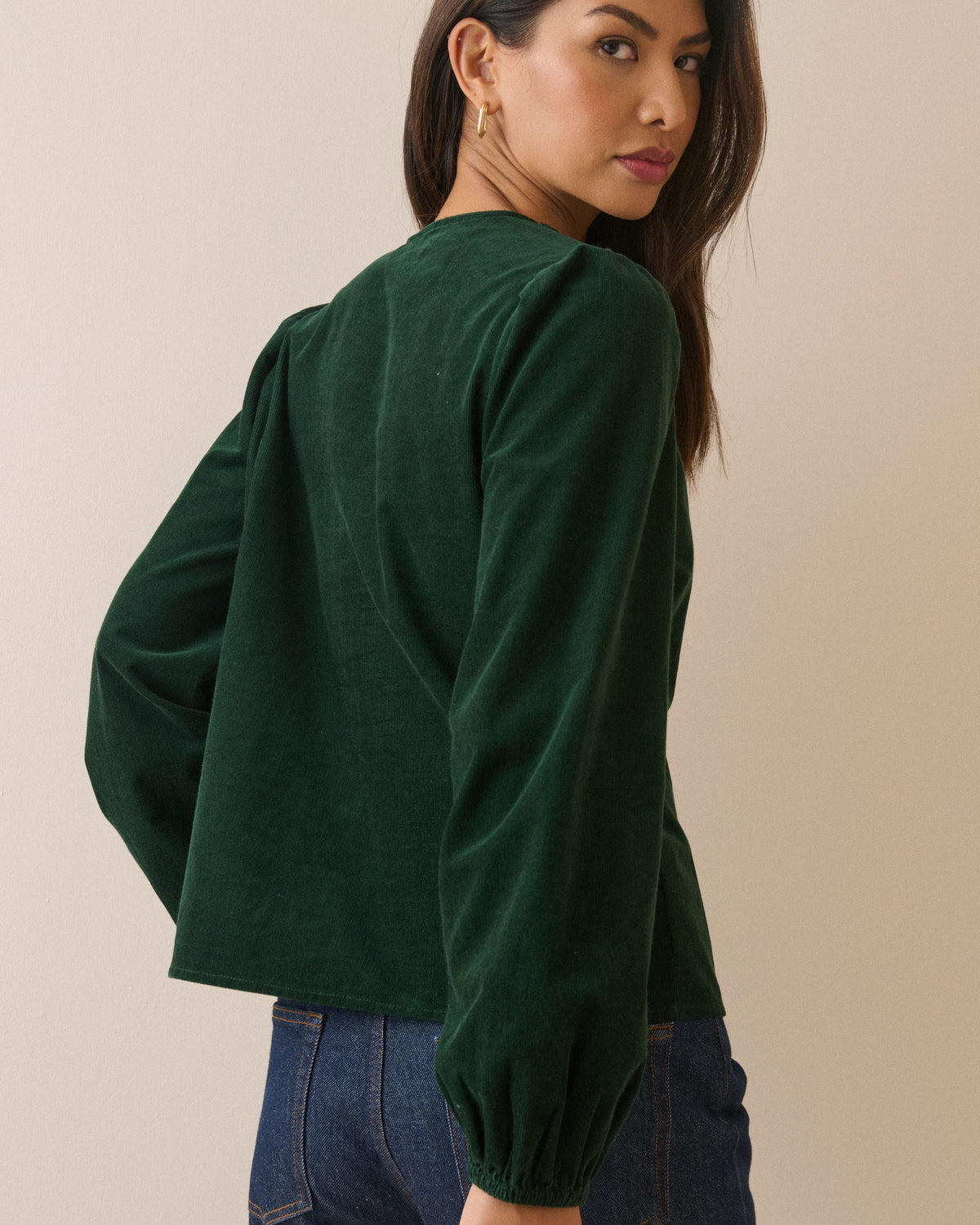 Isla Blouse Cord - Green