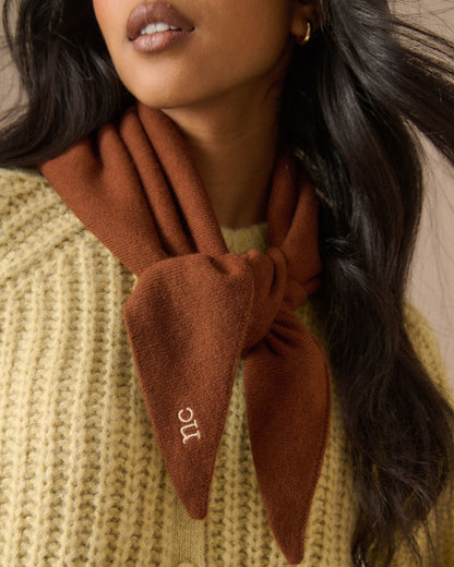 Small Triangle Scarf - Brown