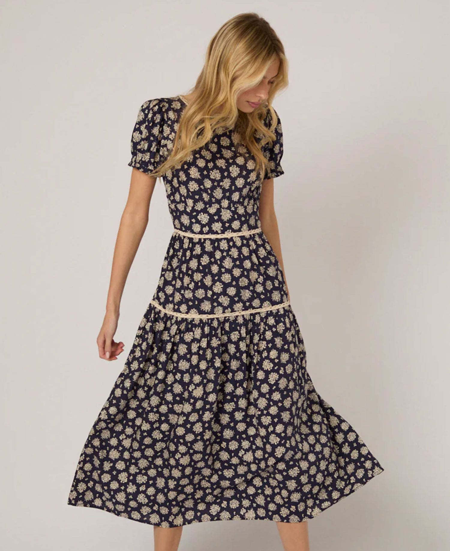 Dara Midi Dress - Blue