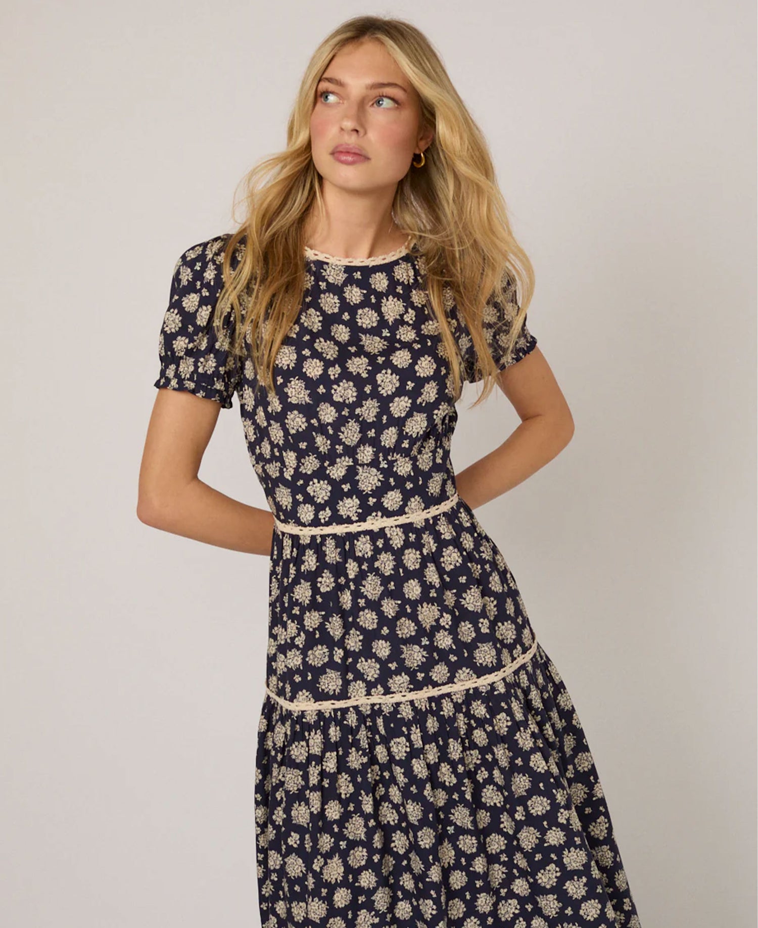 Dara Midi Dress - Blue