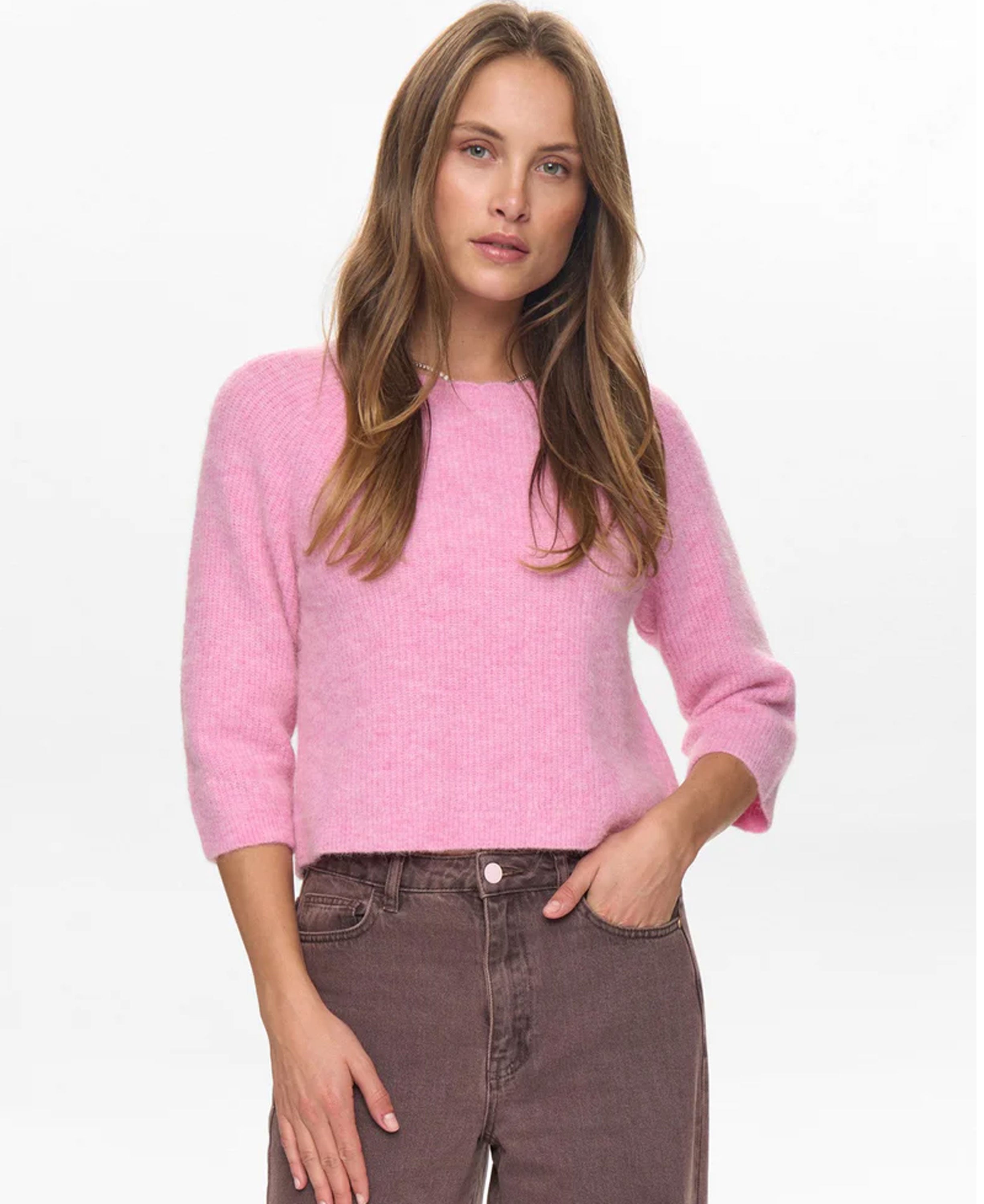 Nuriette Selma Rib Pullover - Lilac Sachet
