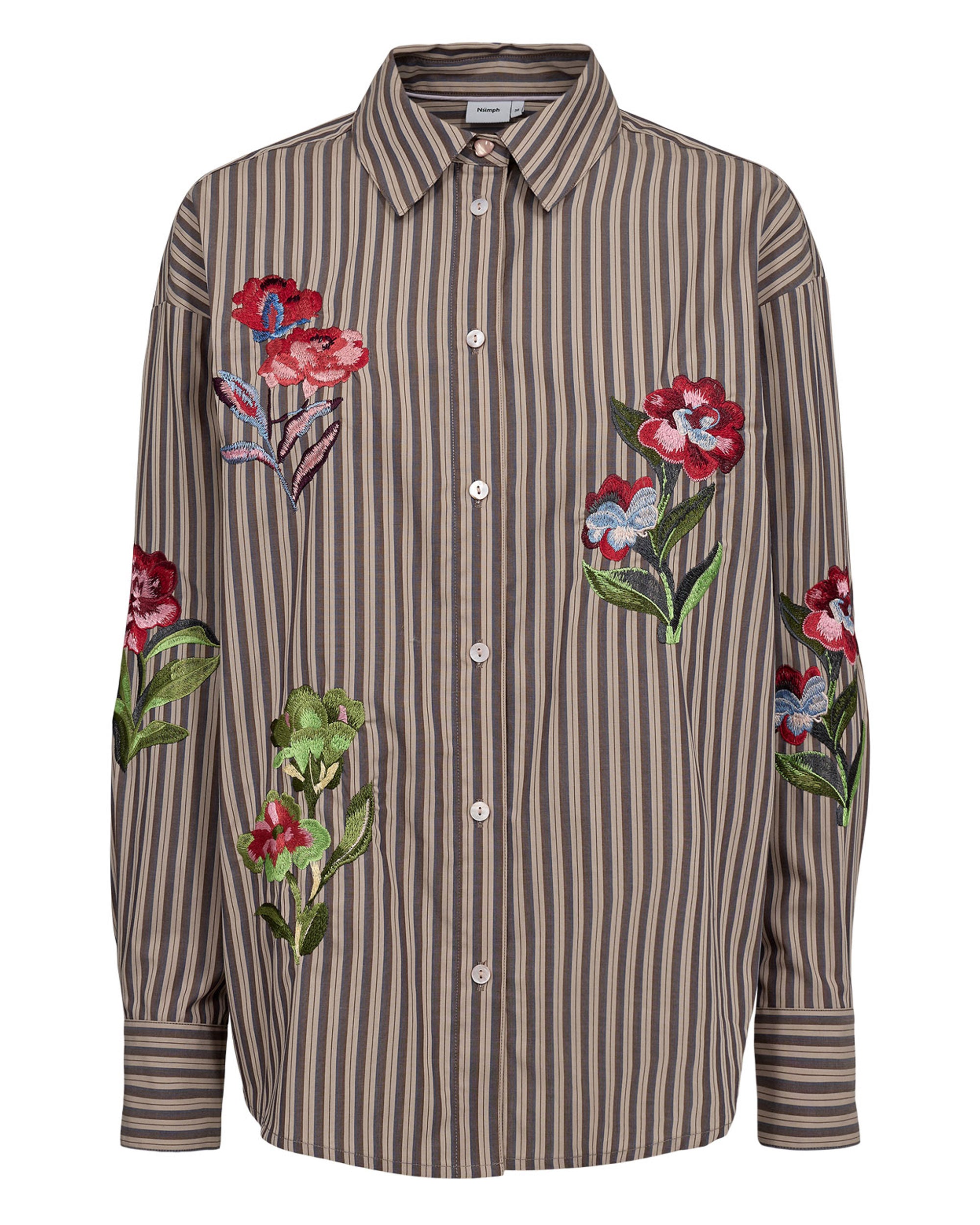 Nukacey Embroidery Shirt - Deep Taupe