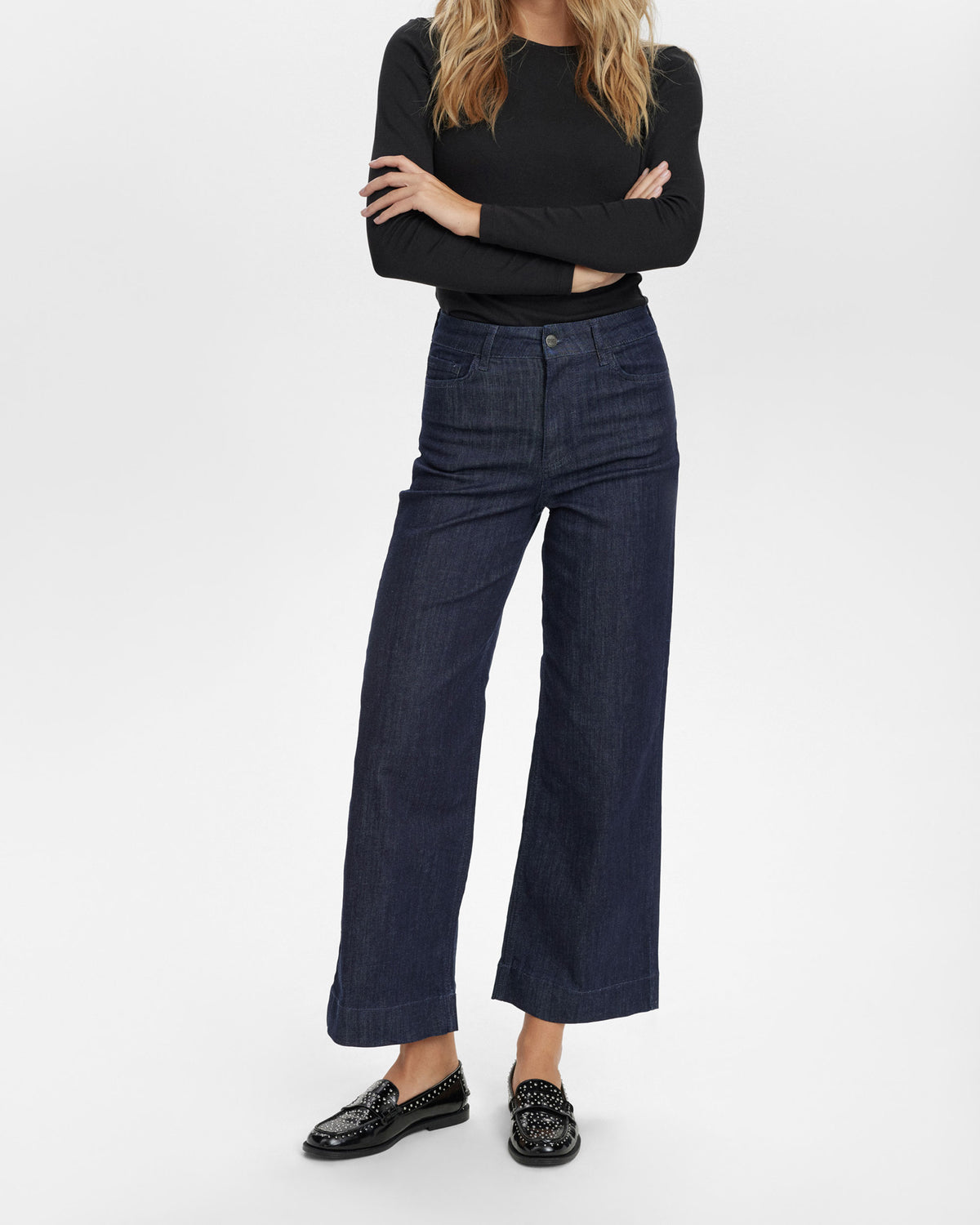 Nuparis Wide Jeans - Dark Denim Blue