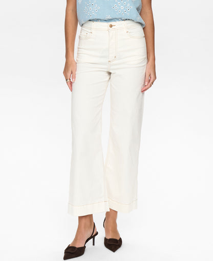 Nuparisan Cropped Twill Pants - Cloud Dancer