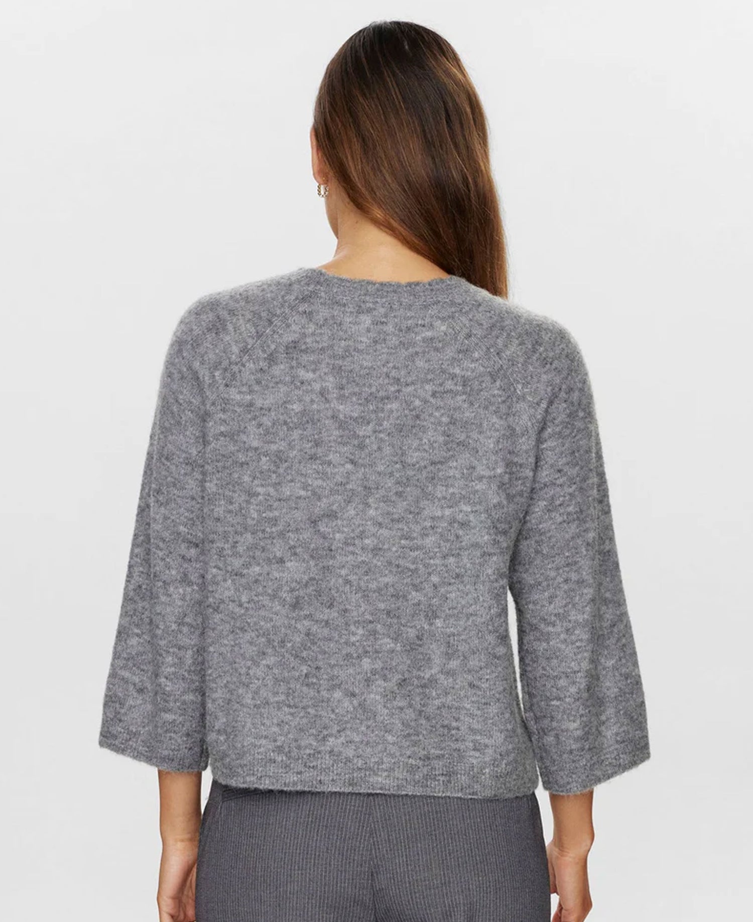 Nuriette Selma Pullover - Medium Grey Melange