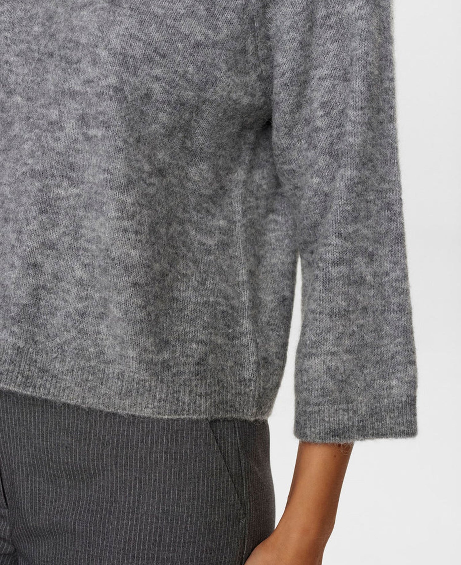 Nuriette Selma Pullover - Medium Grey Melange