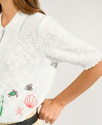 Nuseanna Cardigan - Cloud Dancer