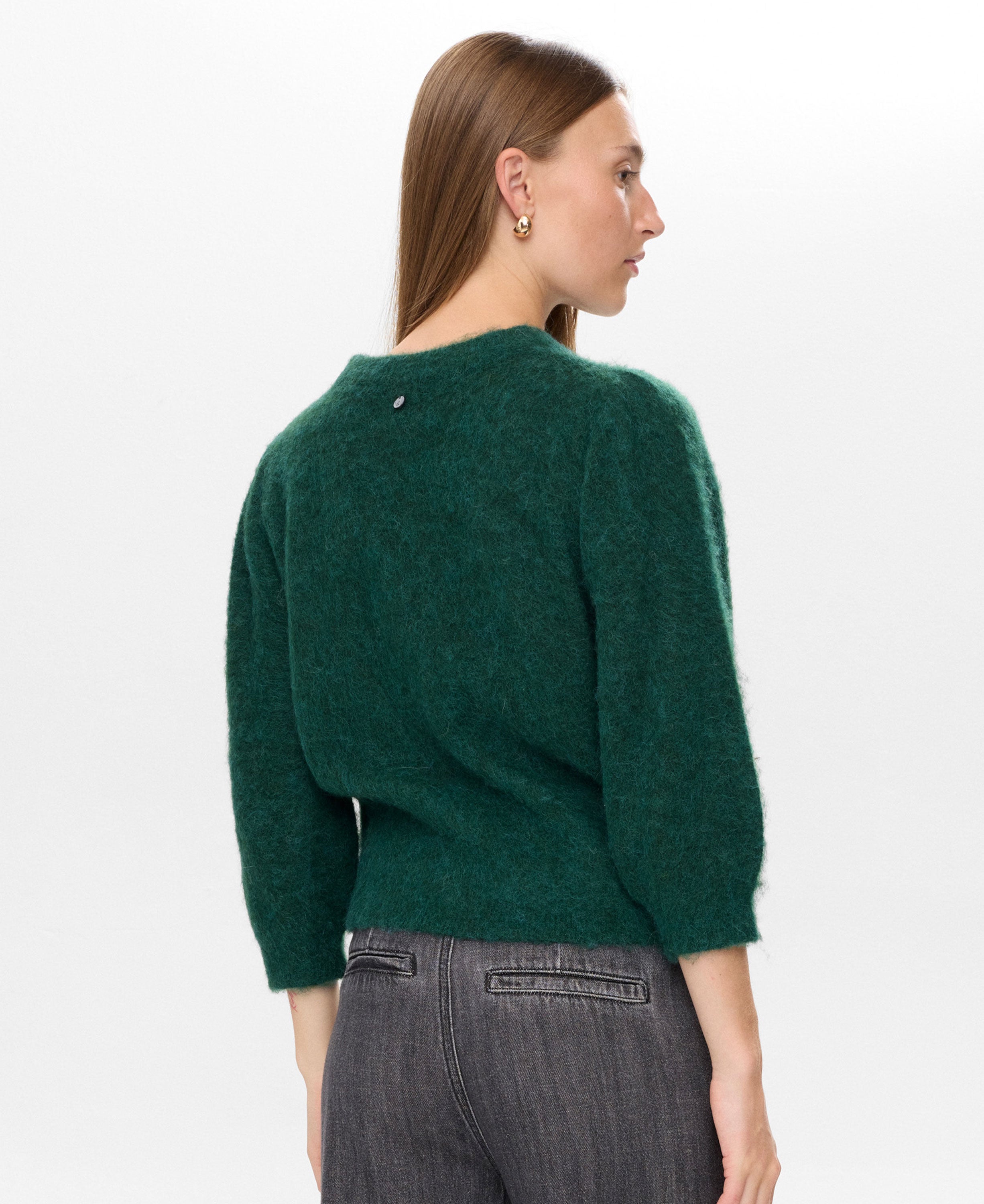 Nusuri Brushed Short Sleeve Pullover - Rain Forest