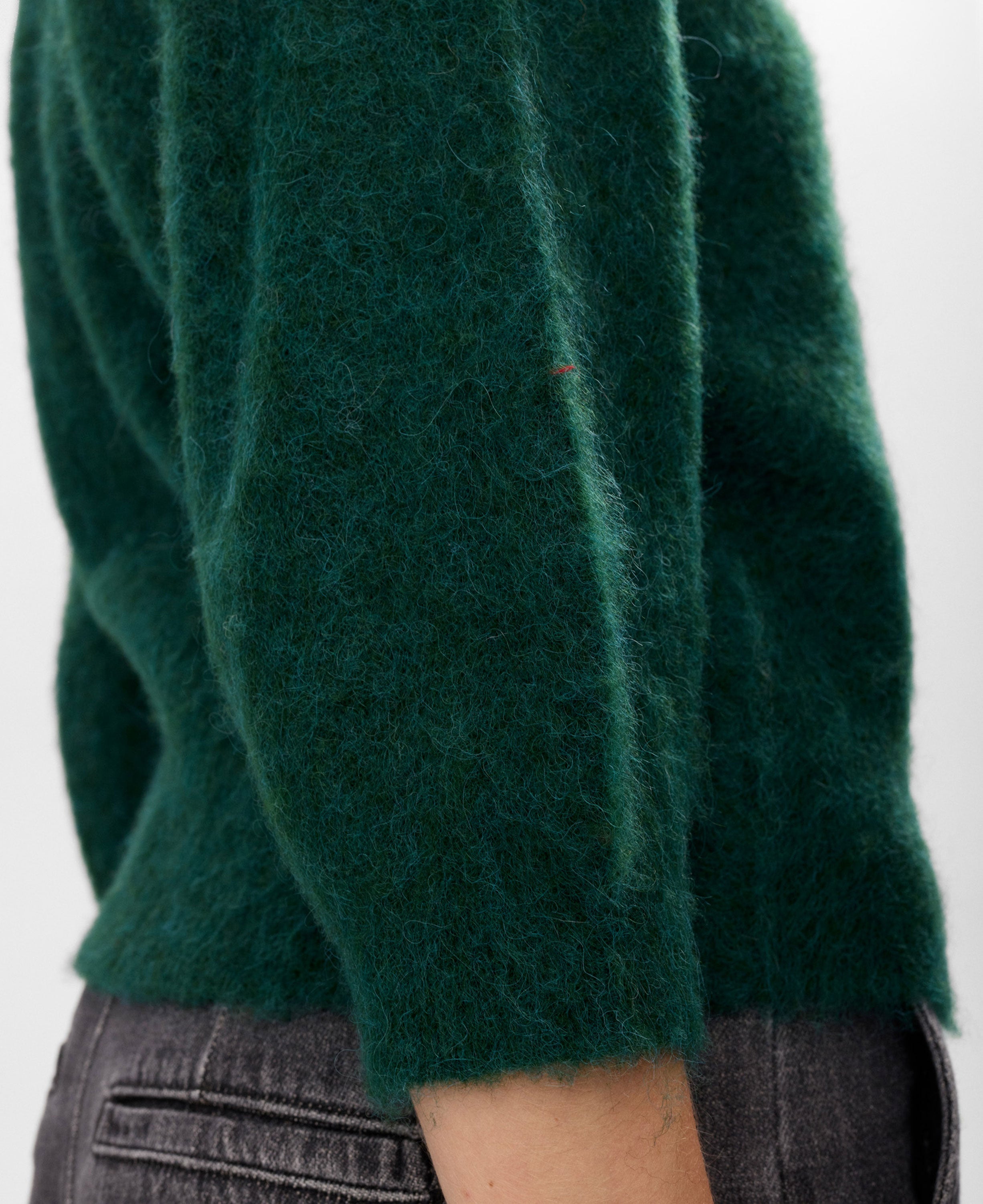 Nusuri Brushed Short Sleeve Pullover - Rain Forest