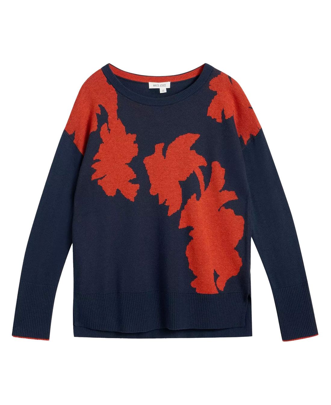 Olive Floral Jumper - Navy Multi