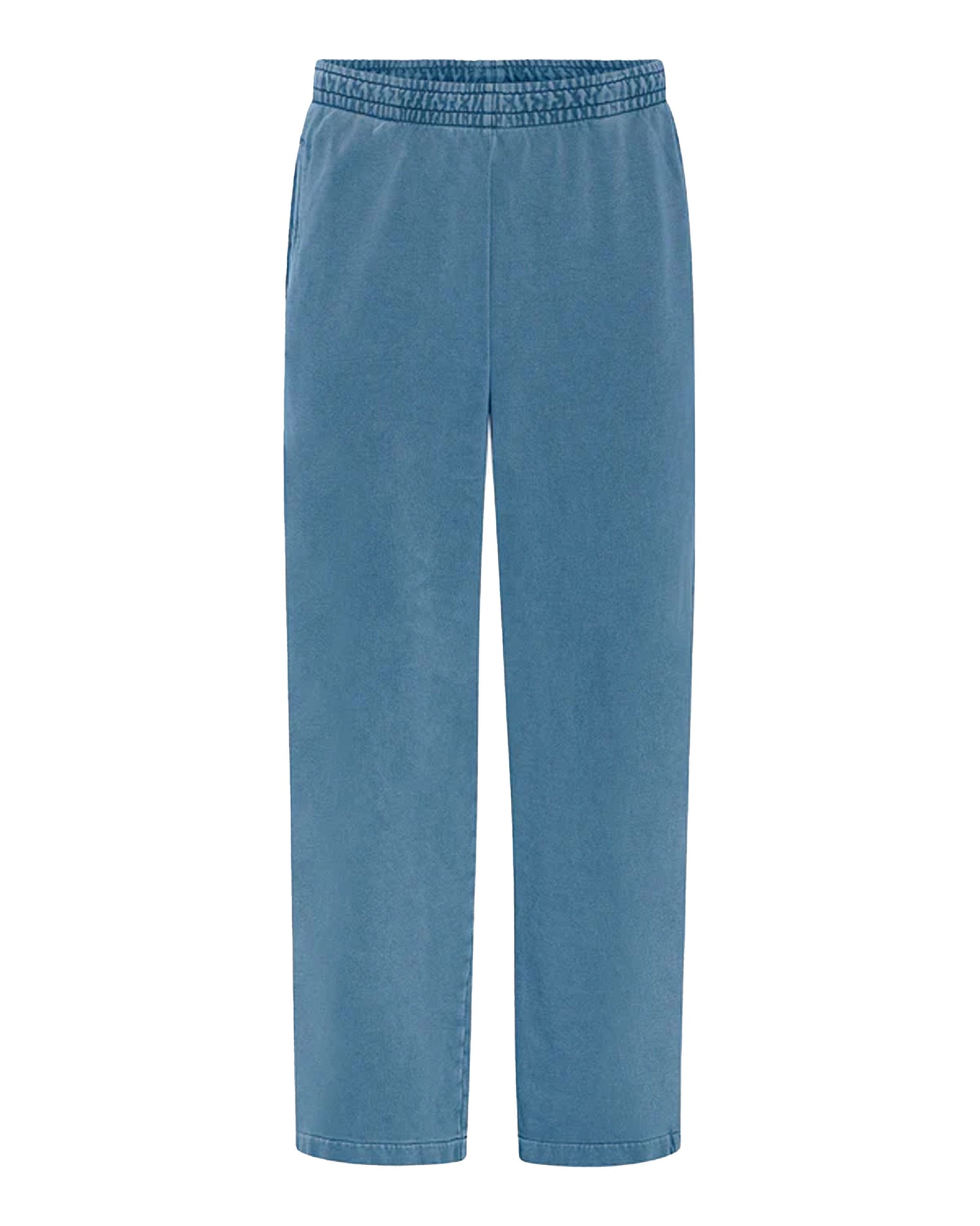 Organic Straight Leg Sweatpants - Faded Indigo